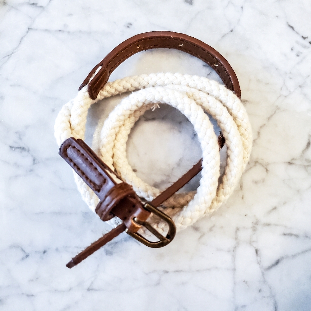 Nautical Skinny Rope Belt